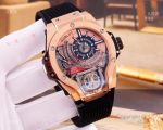 Swiss quality Copy Hublot MP-09 Tourbillon Bi-Axis Rose Gold Watch
